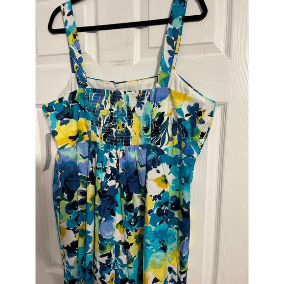 London Times Smocked Back Maxi Dress Size 20W New With Tag - Picture 9 of 11